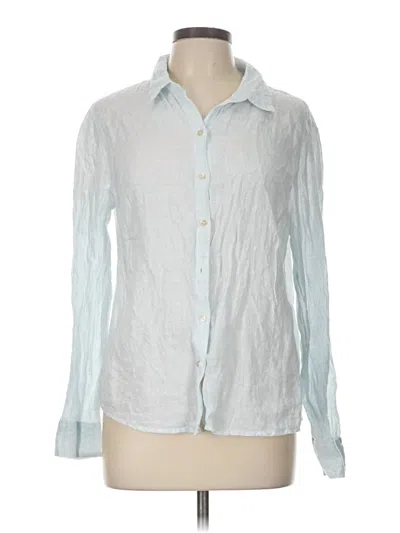 Pre-owned J By Joie Long Sleeve Button Down Shirt In Blue