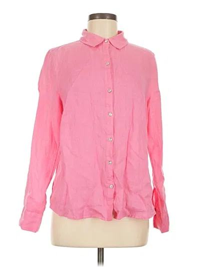 Pre-owned J By Joie Long Sleeve Button Down Shirt In Pink