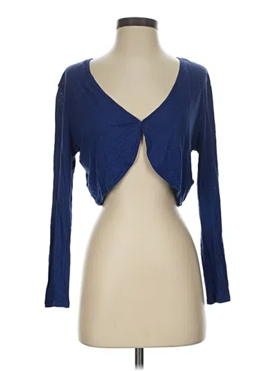 Pre-owned J By Joie Long Sleeve Top Blue Plunge Neckline Tops