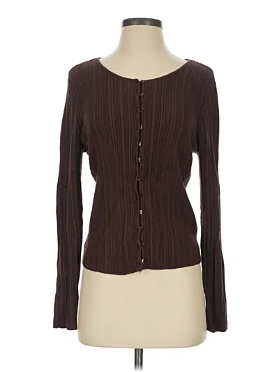 Pre-owned J By Joie Long Sleeve Top Brown Square Neckline Tops