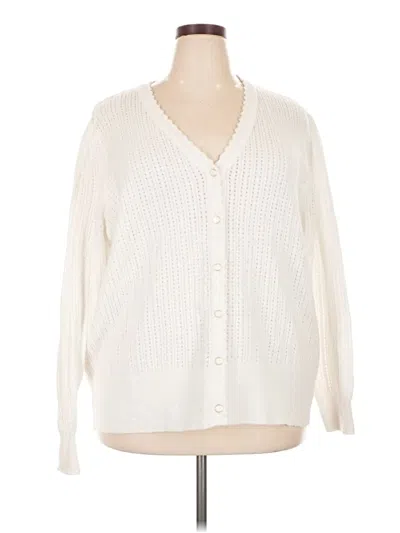 Pre-owned J By Joie Long Sleeve Top Ivory Plunge Neckline Tops