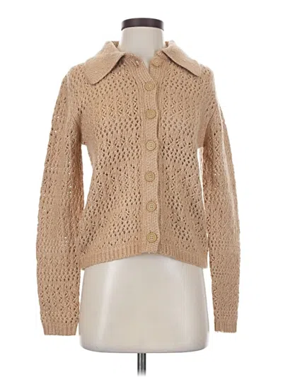 Pre-owned J By Joie Long Sleeve Top Tan Turtleneck Tops In Brown