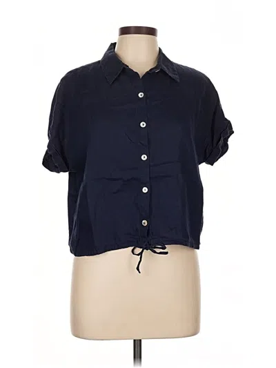 Pre-owned J By Joie Short Sleeve Blouse In Blue