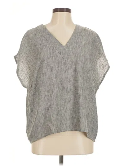 Pre-owned J By Joie Short Sleeve Blouse In Gray