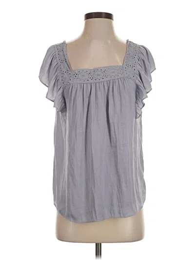 Pre-owned J By Joie Short Sleeve Blouse In Gray