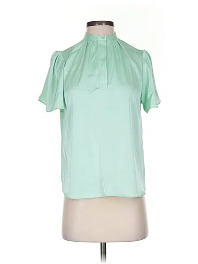 Pre-owned J By Joie Short Sleeve Blouse In Green