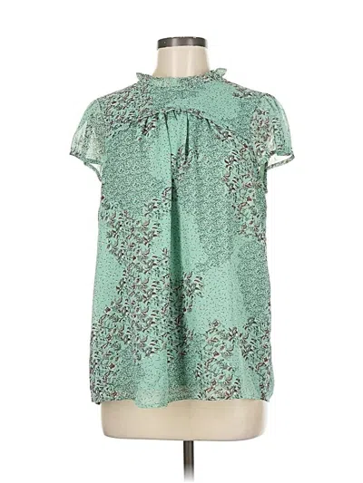 Pre-owned J By Joie Short Sleeve Blouse In Green