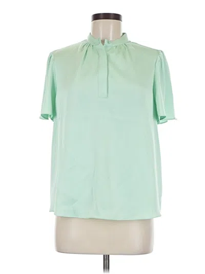 Pre-owned J By Joie Short Sleeve Blouse In Green