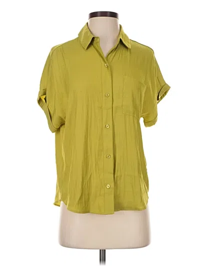 Pre-owned J By Joie Short Sleeve Blouse In Green