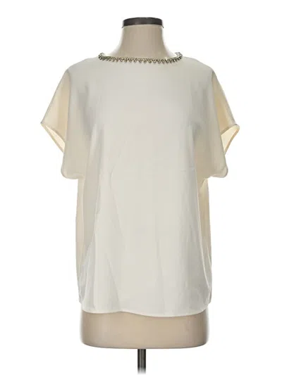 Pre-owned J By Joie Short Sleeve Blouse In Ivory