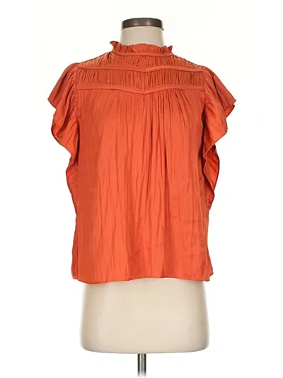 Pre-owned J By Joie Short Sleeve Blouse In Orange