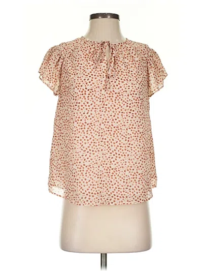 Pre-owned J By Joie Short Sleeve Blouse In Orange