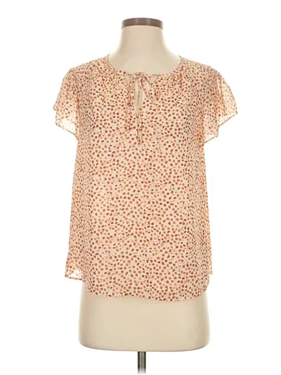 Pre-owned J By Joie Short Sleeve Blouse In Orange