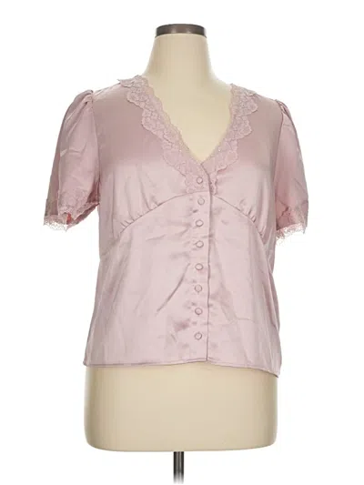 Pre-owned J By Joie Short Sleeve Blouse In Pink