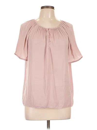Pre-owned J By Joie Short Sleeve Blouse In Pink