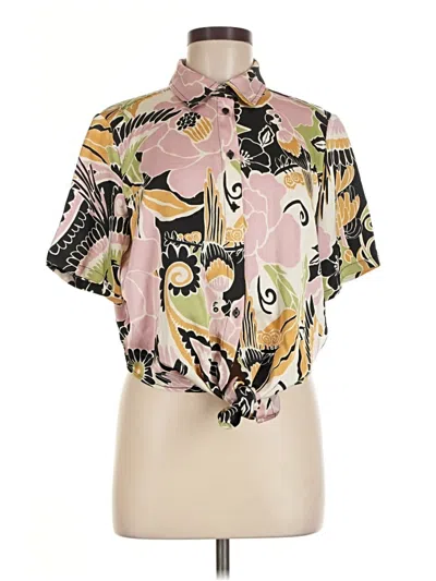 Pre-owned J By Joie Short Sleeve Blouse In Pink