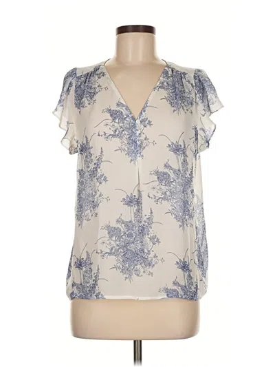 Pre-owned J By Joie Short Sleeve Blouse In White