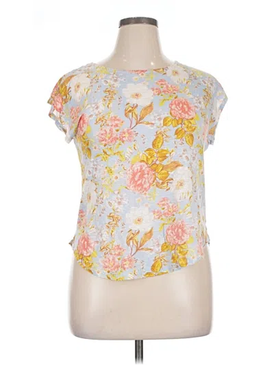 Pre-owned J By Joie Short Sleeve Blouse In Yellow