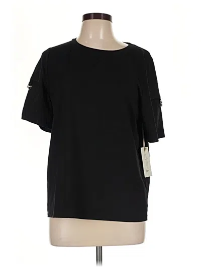Pre-owned J By Joie Short Sleeve Top Black Crew Neck Tops