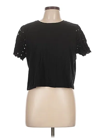 Pre-owned J By Joie Short Sleeve T-shirt In Black