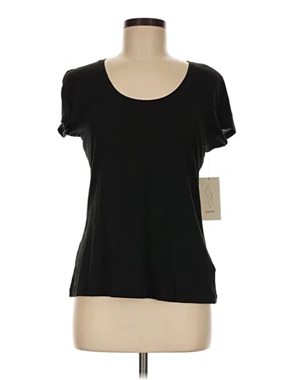 Pre-owned J By Joie Short Sleeve T-shirt In Black