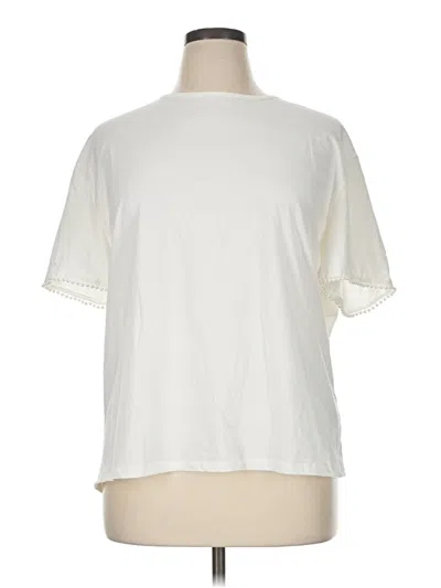 Pre-owned J By Joie Short Sleeve T-shirt In Ivory