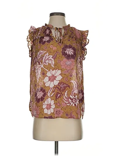 Pre-owned J By Joie Sleeveless Blouse In Brown