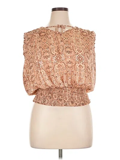 Pre-owned J By Joie Sleeveless Blouse In Brown
