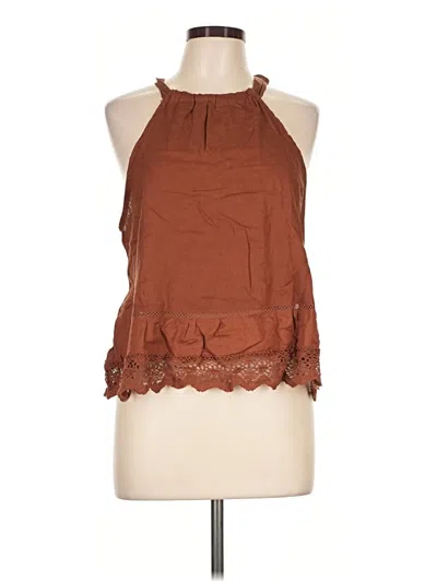 Pre-owned J By Joie Sleeveless Blouse In Brown