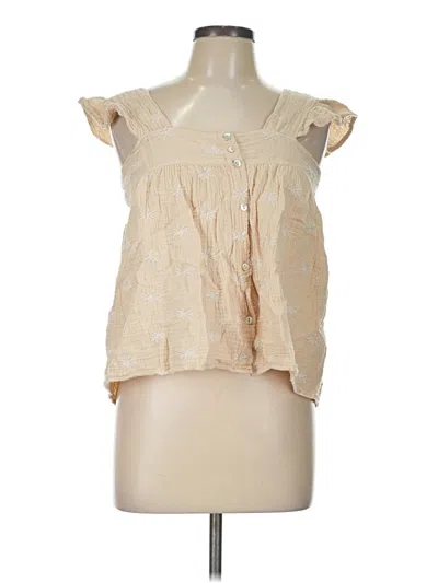 Pre-owned J By Joie Sleeveless Blouse In Tan