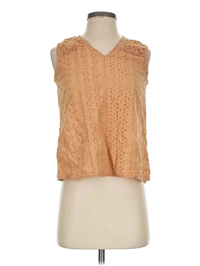 Pre-owned J By Joie Sleeveless Blouse In Tan