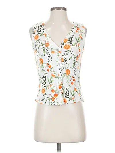 Pre-owned J By Joie Sleeveless Blouse In White