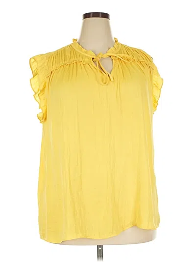 Pre-owned J By Joie Sleeveless Blouse In Yellow