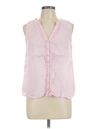 Pre-owned J By Joie Sleeveless Button Down Shirt In Pink