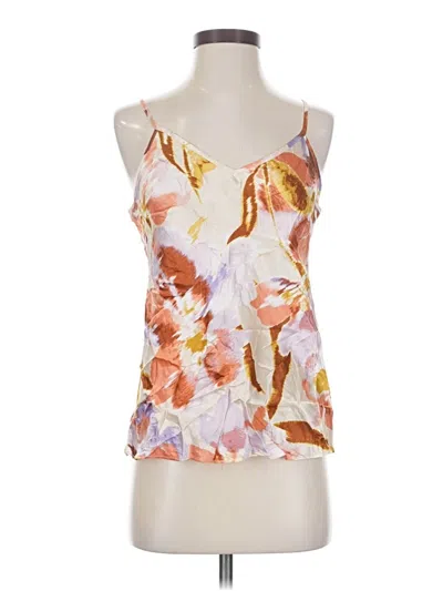 Pre-owned J By Joie Sleeveless Silk Top Orange Strapless Neckline Tops