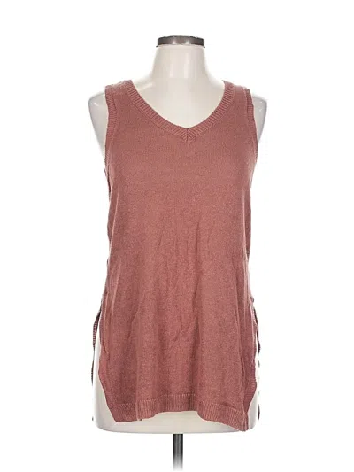 Pre-owned J By Joie Sleeveless Top Brown V Neck Tops