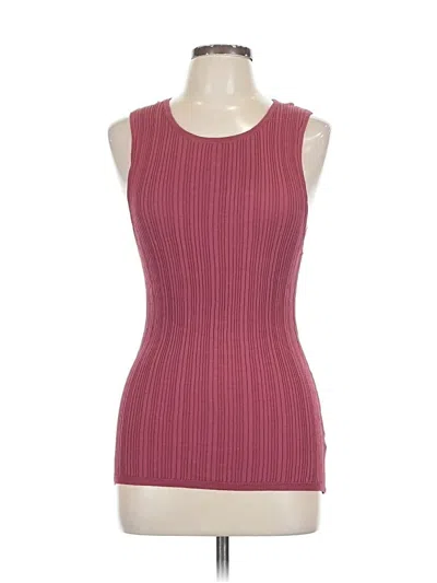Pre-owned J By Joie Sleeveless T-shirt In Burgundy