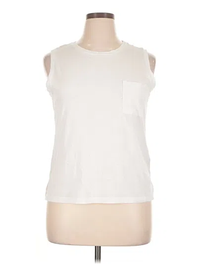 Pre-owned J By Joie Sleeveless T-shirt In Ivory