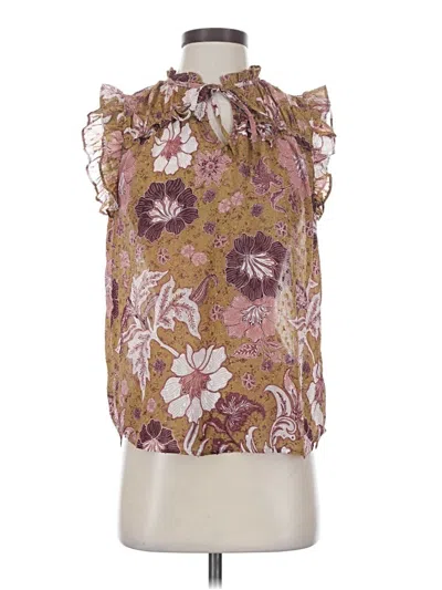 Pre-owned J By Joie Tank Top Brown Tie Neck Tops