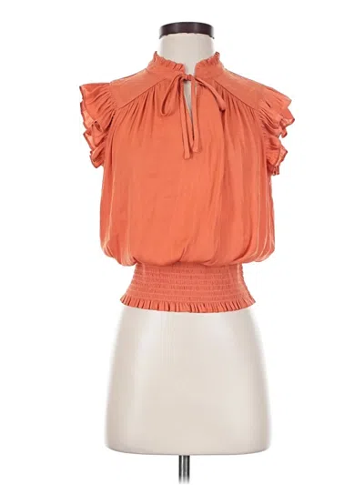 Pre-owned J By Joie Tank Top Orange Tie Neck Tops