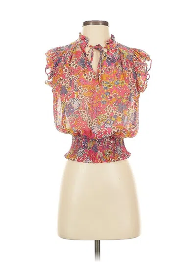 Pre-owned J By Joie Tank Top Pink Tie Neck Tops