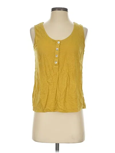 Pre-owned J By Joie Tank Top Yellow Plunge Neckline Tops