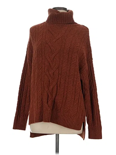 Pre-owned J By Joie Turtleneck Sweater In Brown