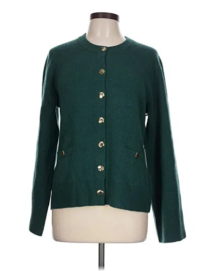 Pre-owned J By Joie Wool Cardigan Sweater In Green