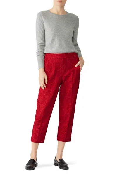 J Crew Easy Lace Pants In Red