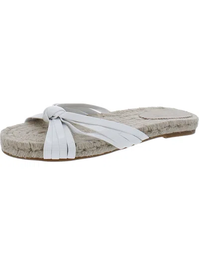 J Crew Womens Faux Leather Slip On Espadrilles In White