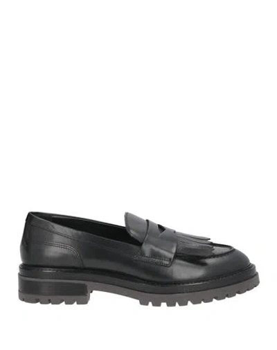 J D Julie Dee Woman Loafers Black Size 9 Leather