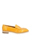J D Julie Dee Woman Loafers Marigold Size 11 Leather In Yellow