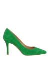 J D Julie Dee Woman Pumps Emerald Green Size 5 Leather In Green