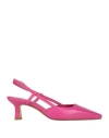 J D Julie Dee Woman Pumps Fuchsia Size 8 Leather